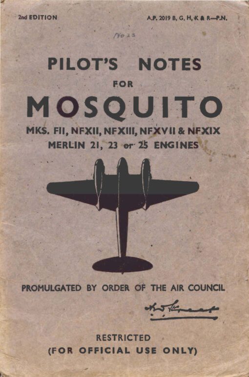 Flight Manual for the De Havilland DH98 Mosquito