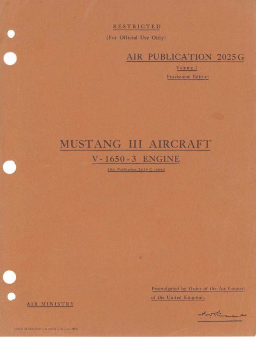 Flight Manual for the North American P-51 Mustang