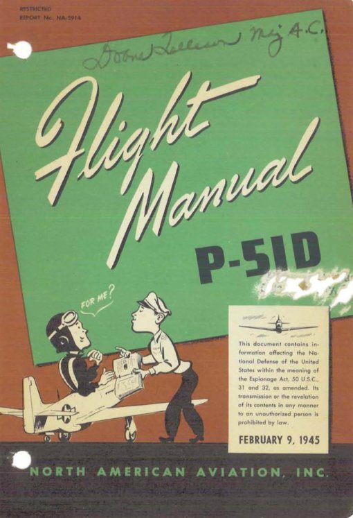 Flight Manual for the North American P-51 Mustang