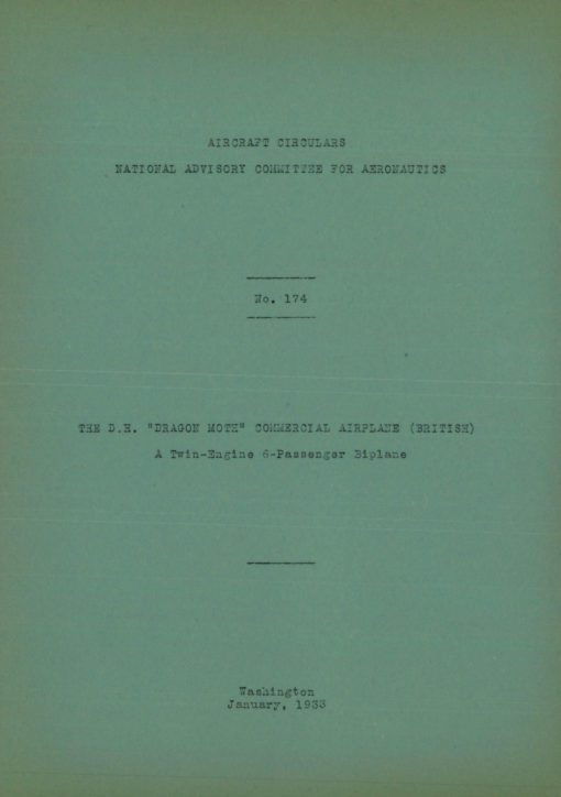 Flight Manual for the De Havilland DH84 Dragon