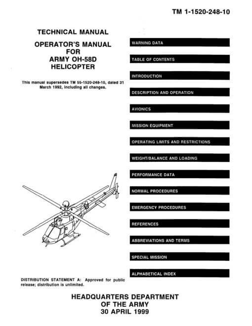 Flight Manual for the Bell 206 Jetranger TH-57 OH-58