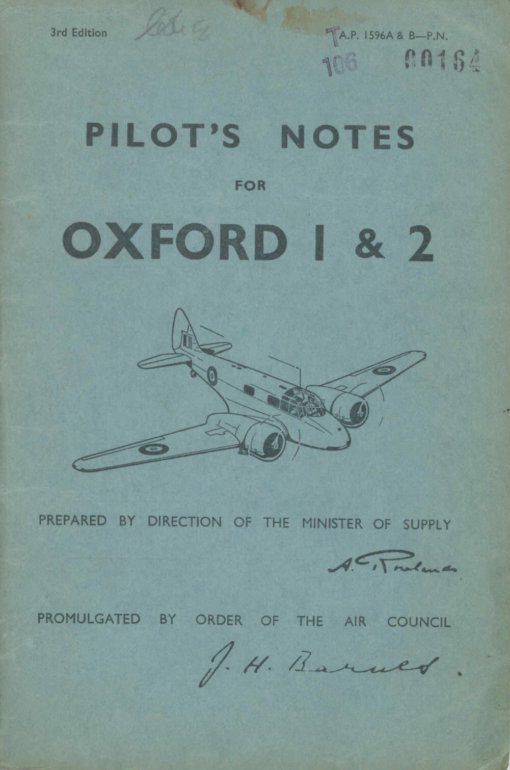 Flight Manual for the Airspeed Oxford