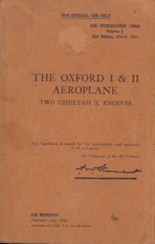 Flight Manual for the Airspeed Oxford