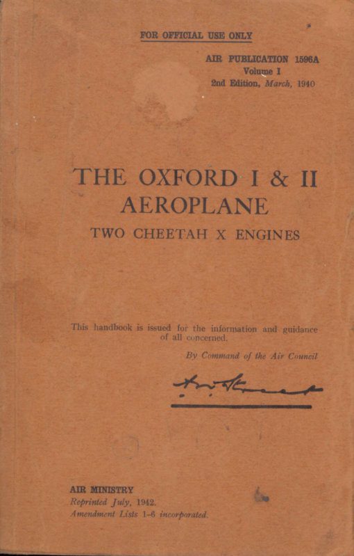 Flight Manual for the Airspeed Oxford