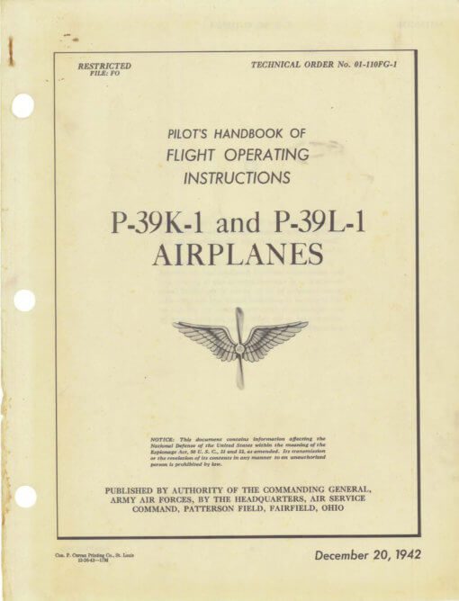 Flight Manual for the Bell P-39 Airacobra