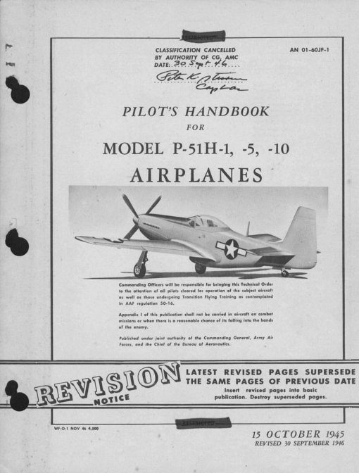 Flight Manual for the North American P-51 Mustang