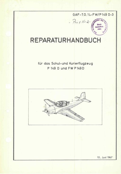 Flight Manual for the Piaggio P149