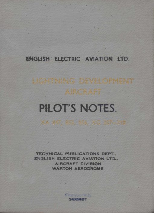 Flight Manual for the English Electric Lightning