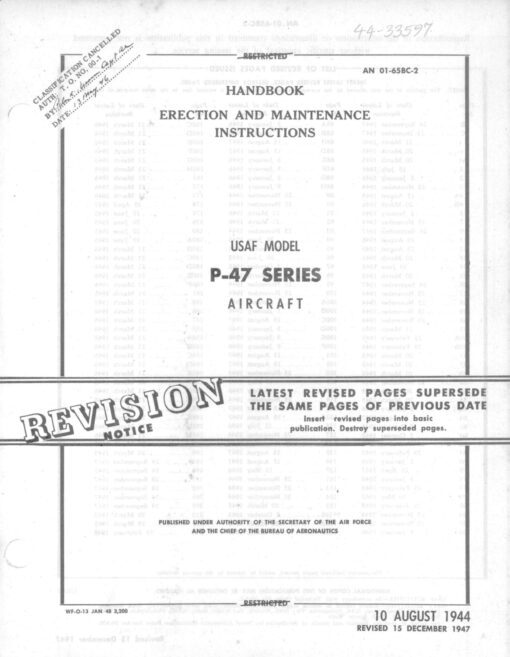 Flight Manual for the Republic P-47 Thunderbolt