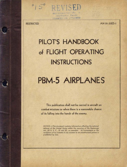 Flight Manual for the Martin PBM Mariner