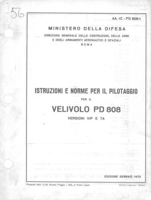 Flight Manual for the Piaggio PD808