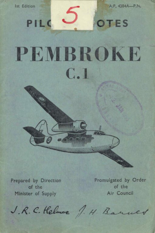 Flight manual for the Percival Prince , Pembroke and Sea Prince
