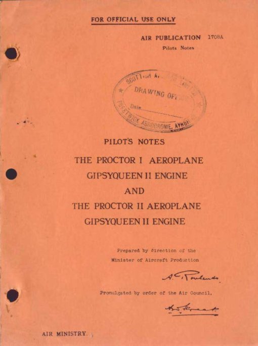 Flight Manual for the Percival Proctor