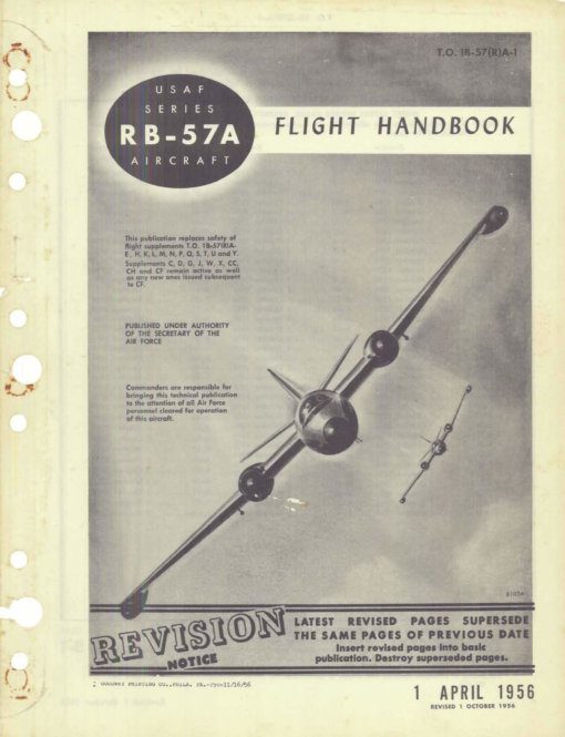 Flight Manual for the Martin B-57 Canberra