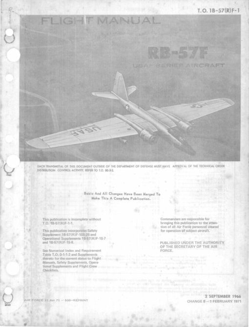 Flight Manual for the Martin B-57 Canberra