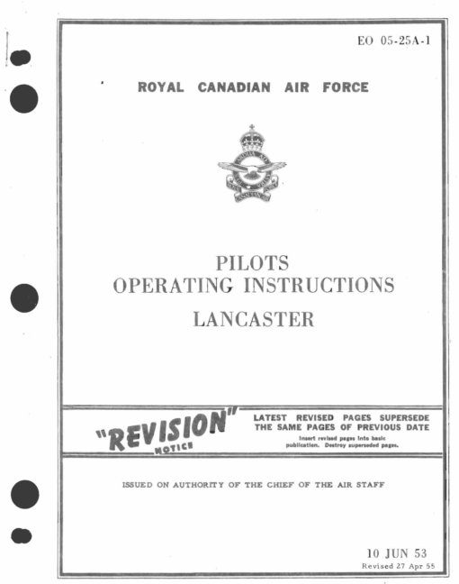 Flight Manual for the Avro Lancaster