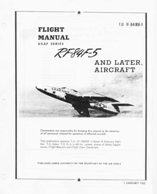 Flight Manual for the Republic F-84F Thunderflash