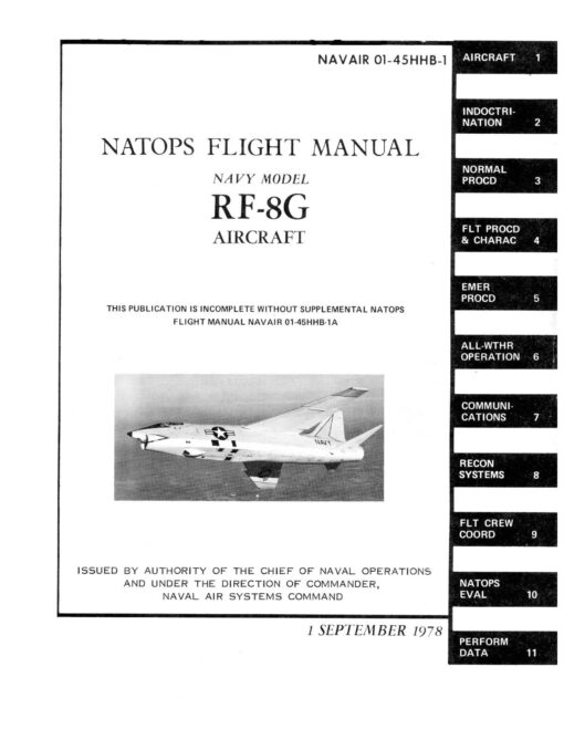 Flight Manual for the Chance Vought F-8 Crusader