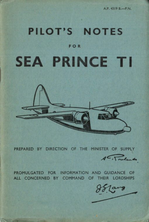 Flight manual for the Percival Prince , Pembroke and Sea Prince