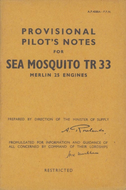 Flight Manual for the De Havilland DH98 Mosquito