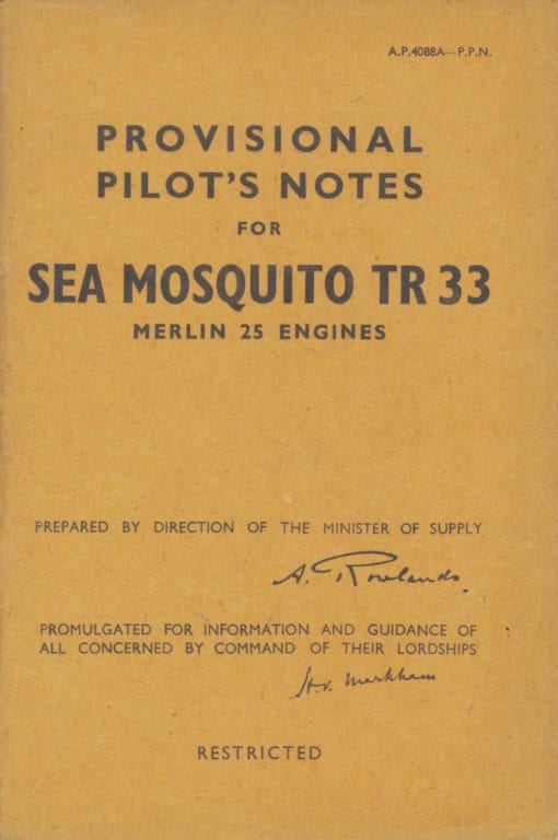 Flight Manual for the De Havilland DH98 Mosquito