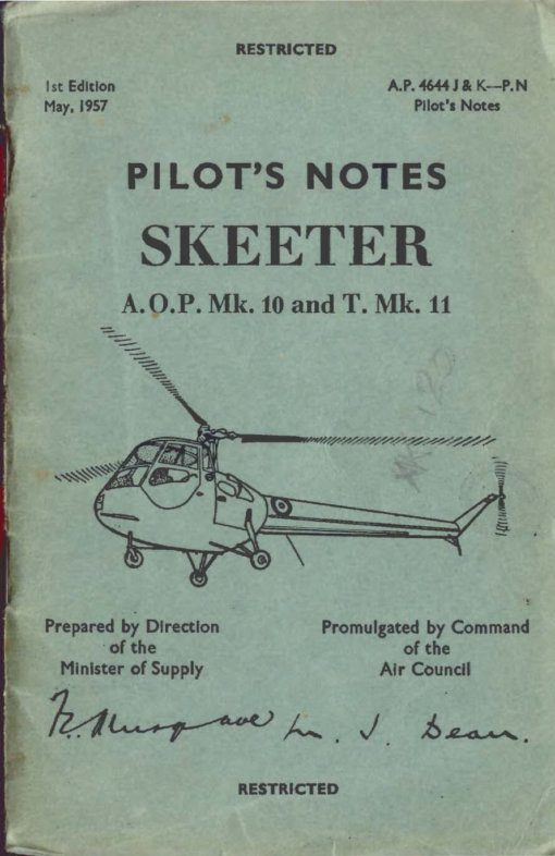 Flight Manual for the Saunders-Roe Skeeter