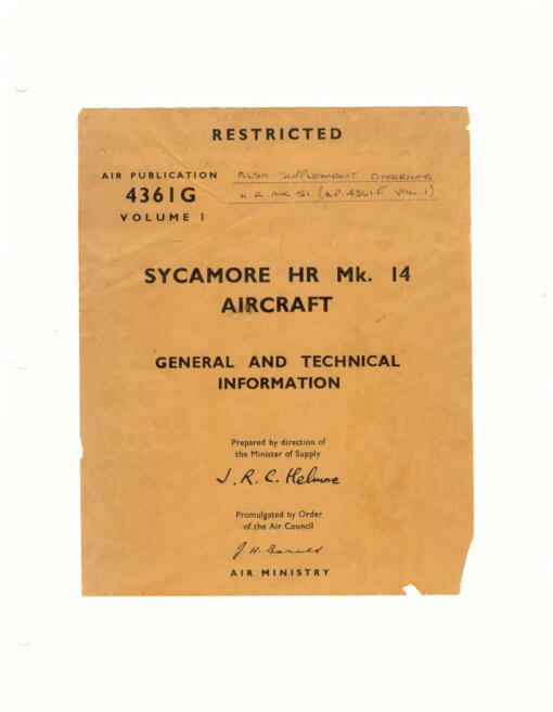 Flight Manual for the Bristol 171 Sycamore