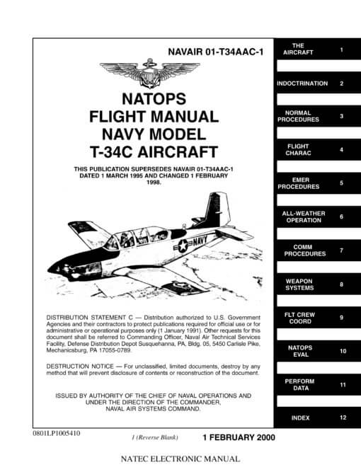 Flight Manual for the Beechcraft T-34 Mentor