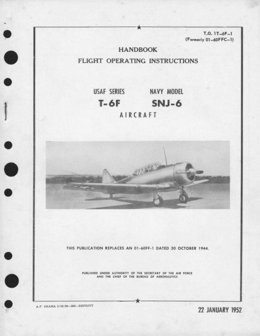 Flight Manual for the North American AT-6 SNJ Texan Harvard