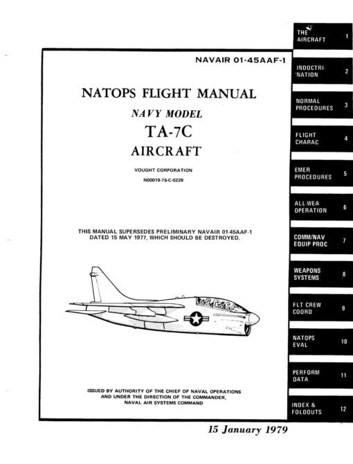 Flight Manual for the Vought A-7 Corsair II