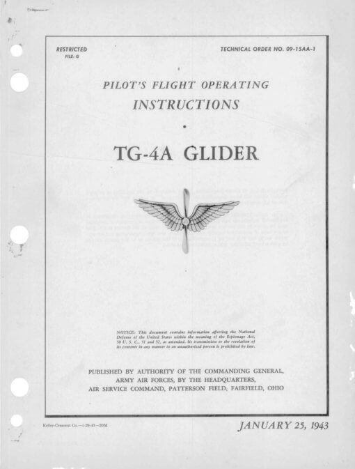 Flight Manual for the Laister-Kaufman TG-4