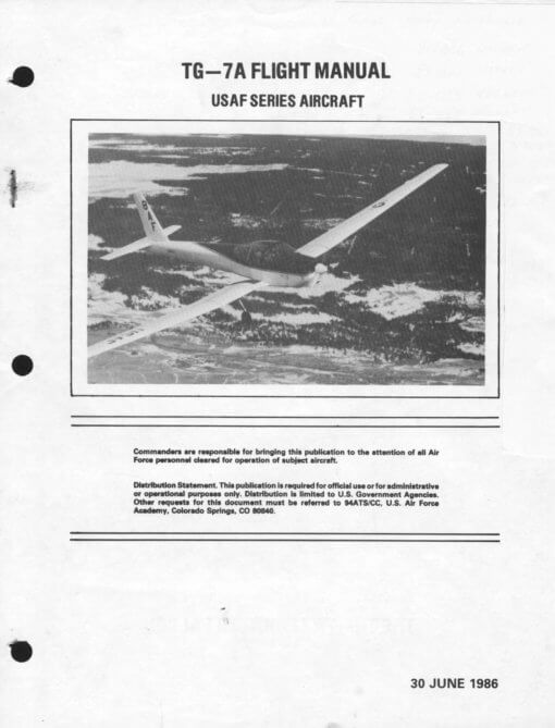 Flight Manual for the Schweizer TG-7