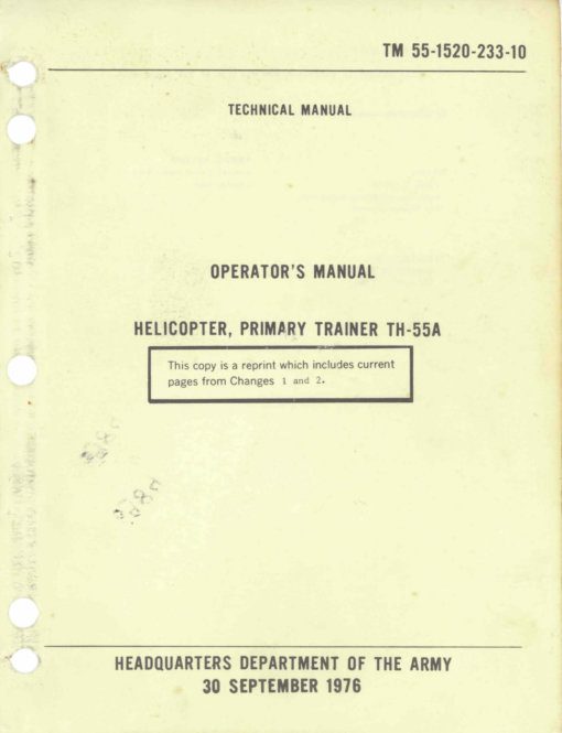 Flight Manual for the Hughes 269 TH-55