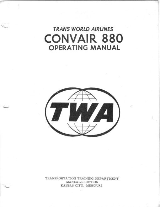 Flight Manual for the Convair 880