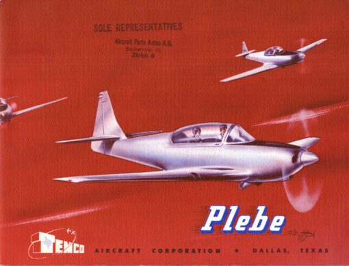 Flight manual for the Temco Model 33 Plebe and Temco Model 58