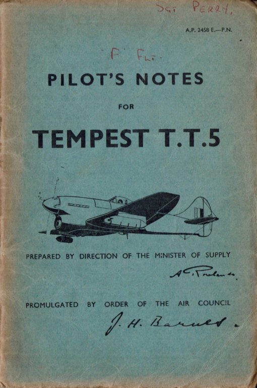 Flight Manual for the Hawker Tempest