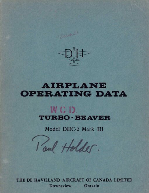 Flight Manual for the De Havilland Canada DHC-2 L-20 Beaver