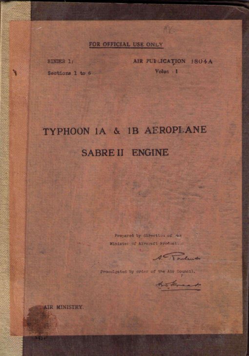 Flight Manual for the Hawker Typhoon