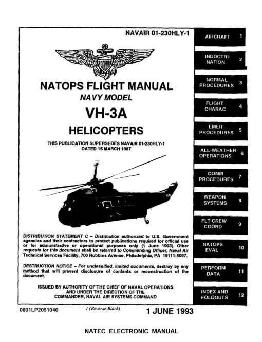 Flight Manual for the Sikorsky H-3 Sea King