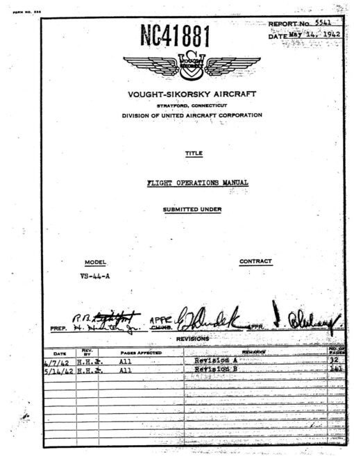 Flight Manual for the Sikorsky VS-44