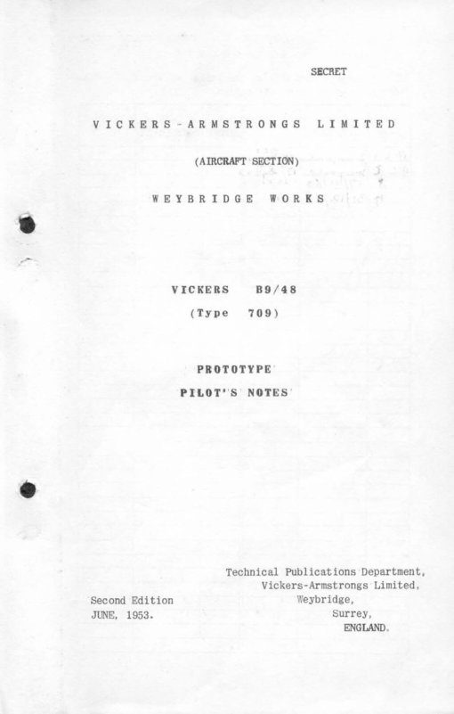 Flight Manual for the Vickers Valiant