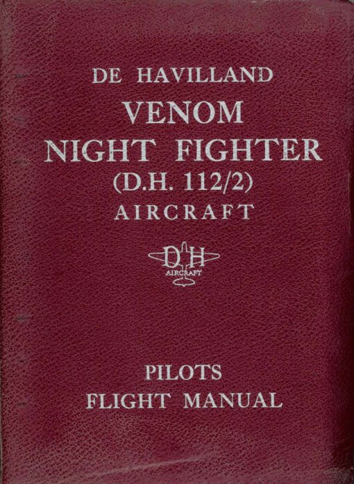 Flight Manual doe the De Havilland DH112 Venom and Sea Venom