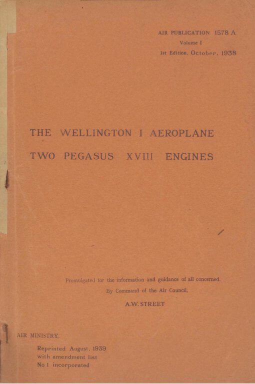 Flight Manual Pilots Notes for the Vickers Wellington