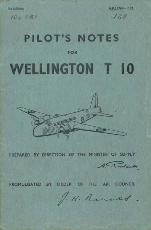 Flight Manual Pilots Notes for the Vickers Wellington