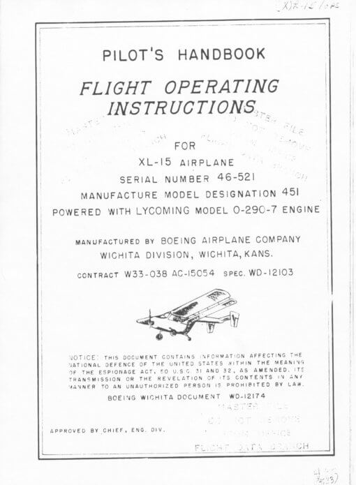 Flight Manual for the Boeing YL-15 Scout