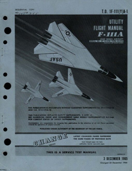 Flight Manual for the General Dynamics F-111 Aardvark