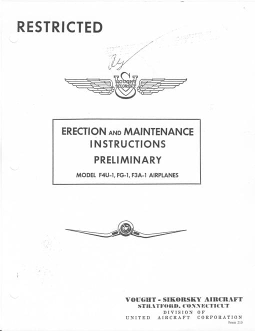 Flight Manual for the Vought F4U Corsair