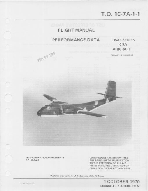 Flight Manual for the De Havilland Canada DHC-4 Caribou