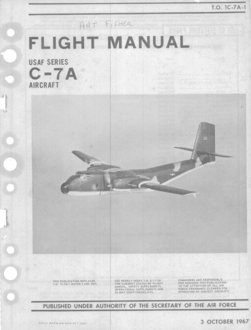 Flight Manual for the De Havilland Canada DHC-4 Caribou