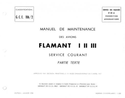 Flight Manual for the Dassault Flamant